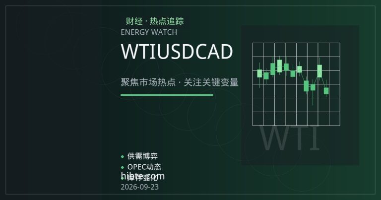 加元与油价联动：WTI走弱下的USDCAD汇率逻辑
